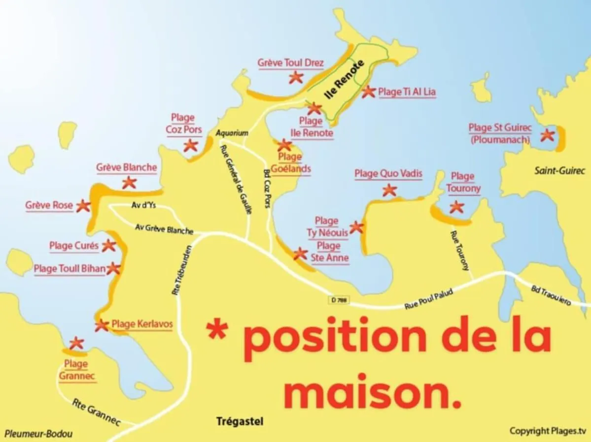 Nyaraló Maison Babord, Pres Des Plages Et Du Centre Gr34 Wifi Trégastel Franciaország